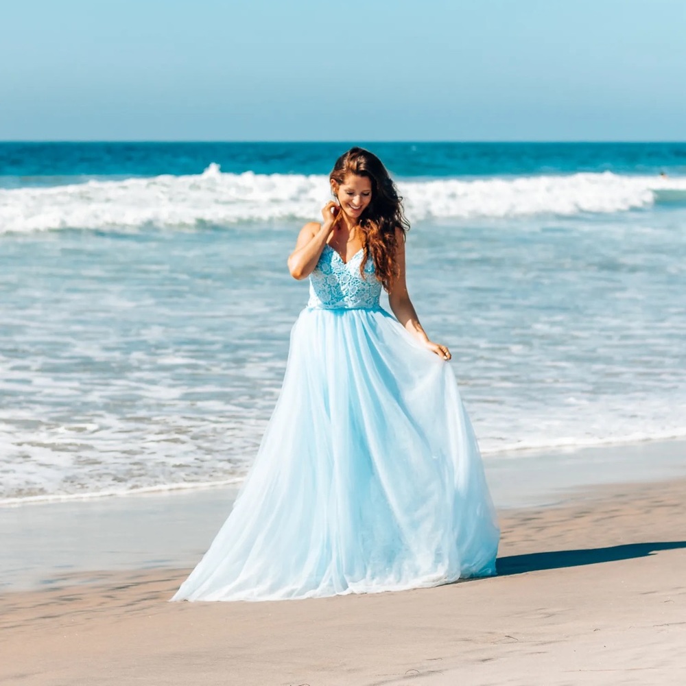A-Line/Princess Sleeveless Spaghetti Straps with Tulle Skirt